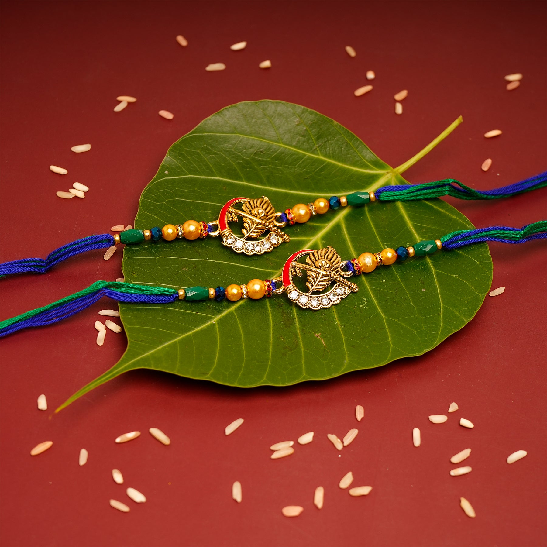 Traditional Krishna Premium Rakhi Pack of 2