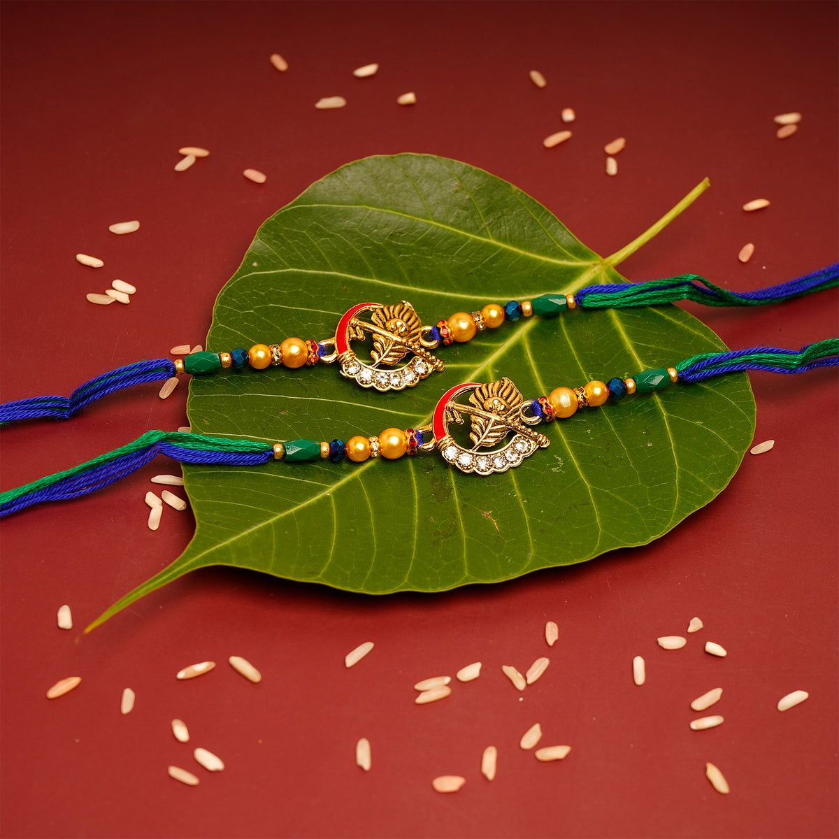 Traditional Krishna Premium Rakhi Pack of 2