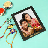 Designer Rakhi Trio with Photo Frame for Brother