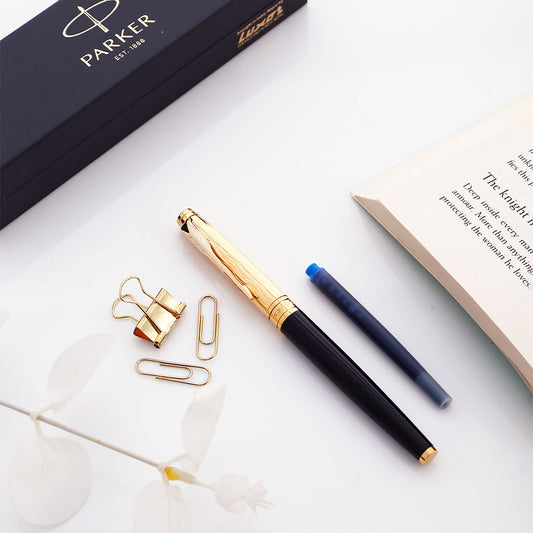 Aster Essential Black and Gold Fountain Pen