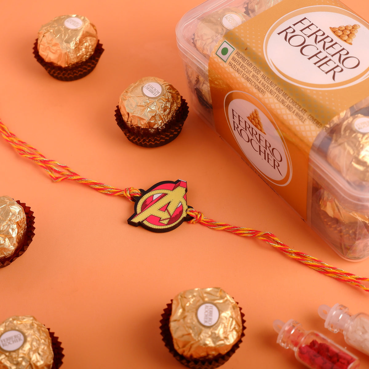Avengers Rakhi  with Ferrero Rocher 200 GM
