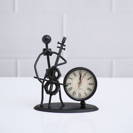 Guitar Figurine Clock