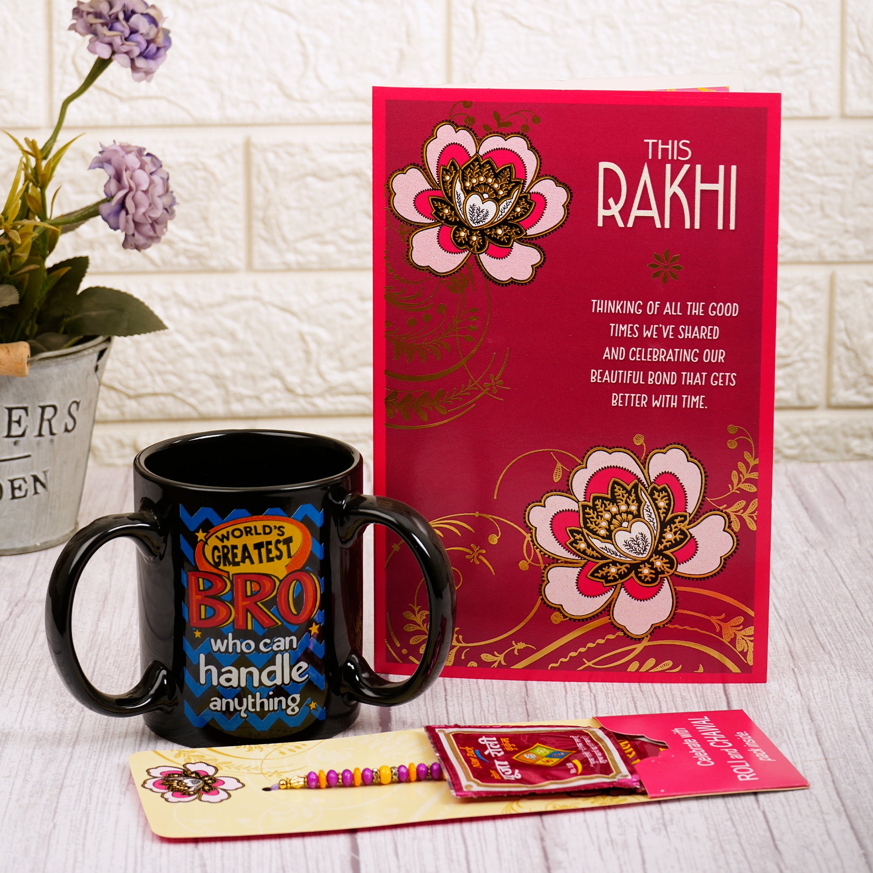 Good Times We Shared Greeting Card With Three Handle Mug