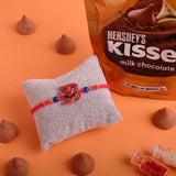 Spiderman Metal Rakhi with Hersheys Kisses Milk Chocolate 100 GM