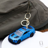Cobalt Blue Sports Car Keychain