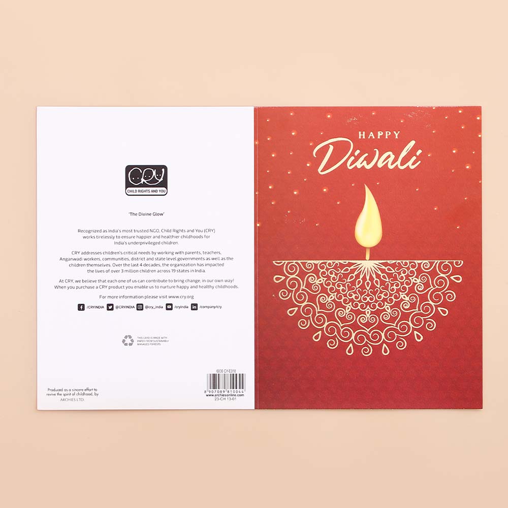 Sophisticated Diwali Seasons Greeting Card Pack Of 10