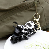 White Superbike Keychain