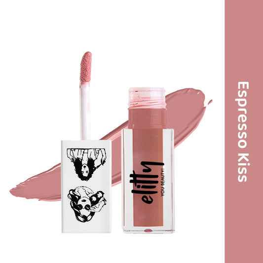 Elitty Brown Liquid Matte Lipstick | Transferproof, Smudgeproof & Lightweight | Espresso Kiss - 4 ML