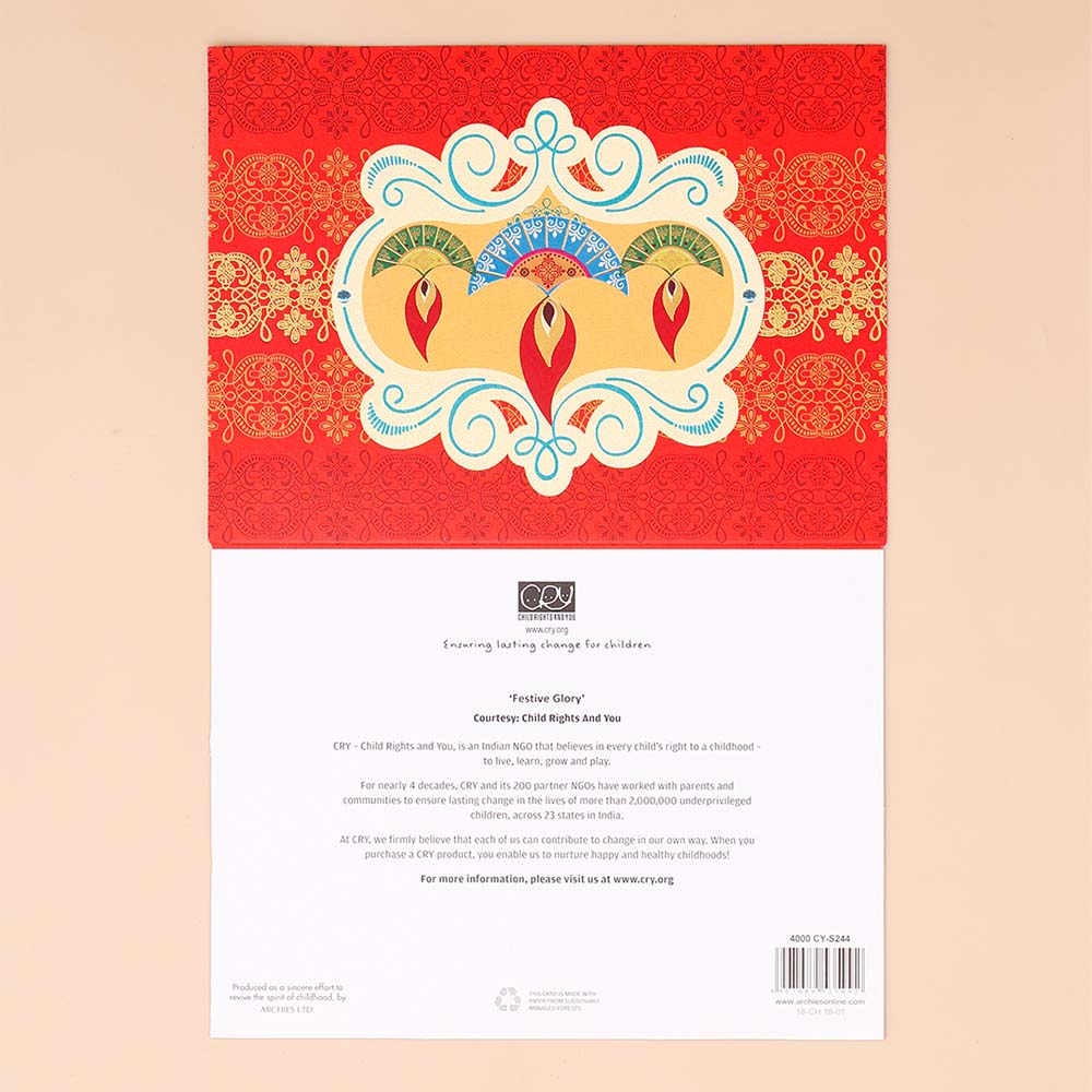 Sweet Diwali Seasons Greeting Card Pack Of 10