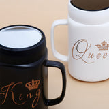 King and Queen Quoted Couple Mugs