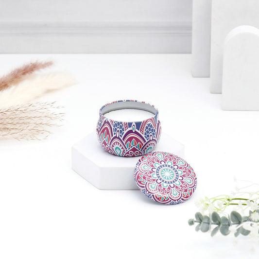 Scented Pink Multicoloured Candle Pot