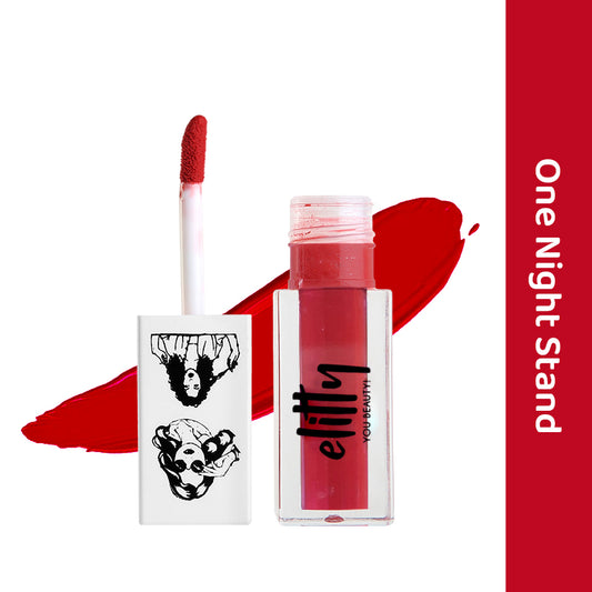 Elitty Red Liquid Matte Lipstick | Transferproof, Smudgeproof & Lightweight | One Night Stand - 4 ML