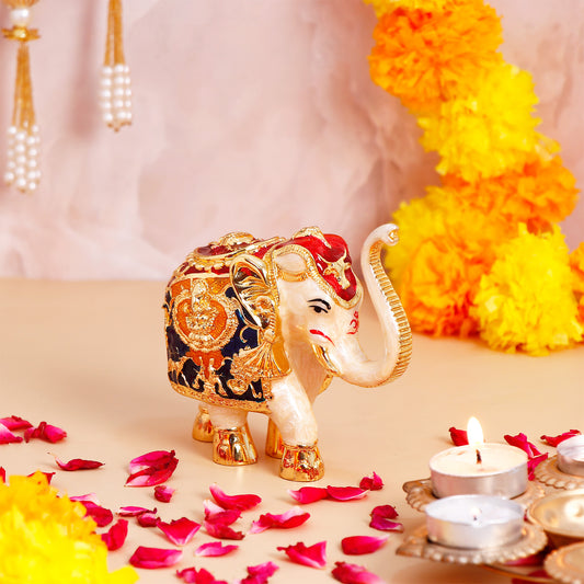 Majestic Vastu Golden Divine Elephant - Large