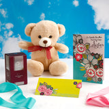 Brown Teddy Gift Set with 01 Women Perfume and Greeting Card