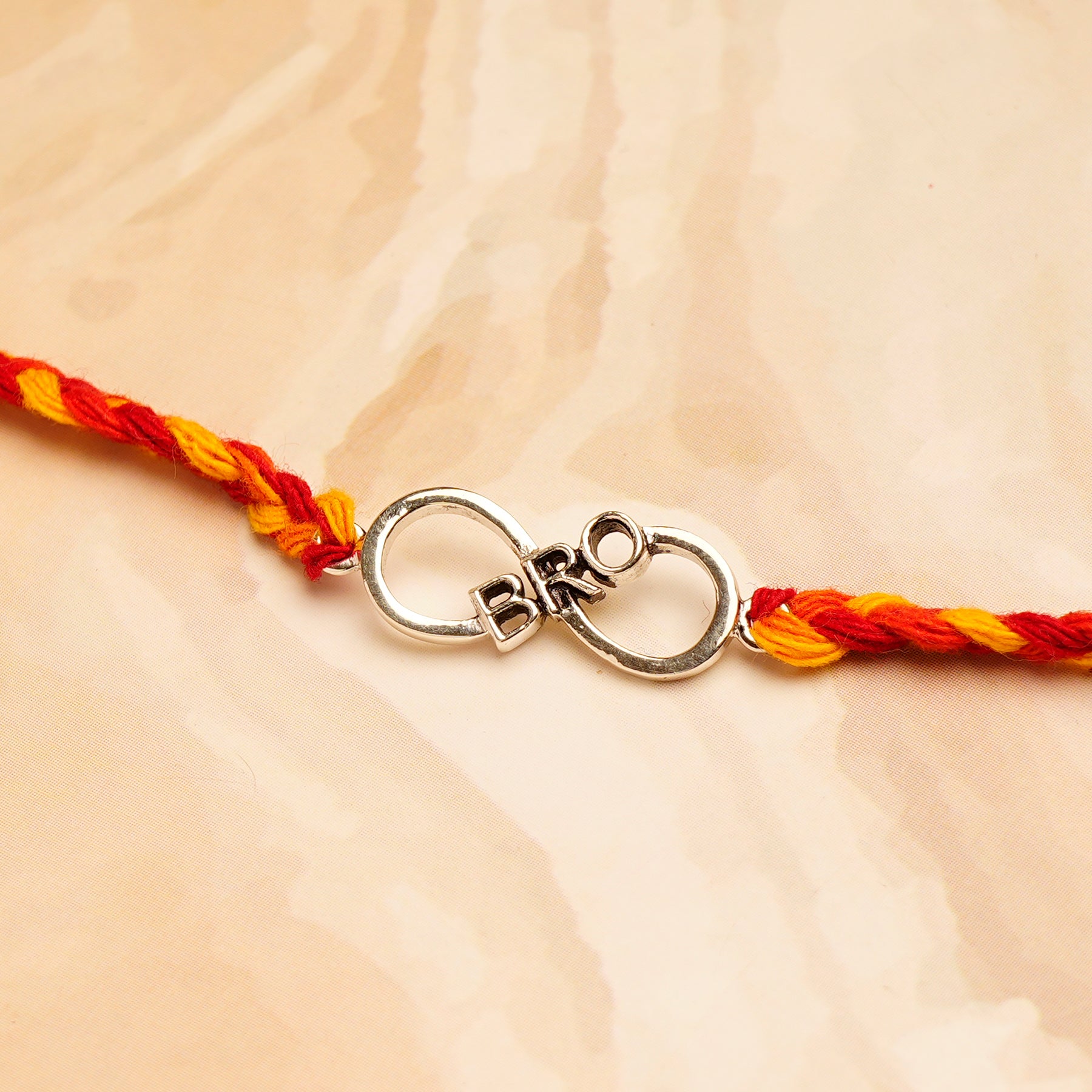 Infinite Bro Silver Rakhi with Ferrero Rocher - 50 GM