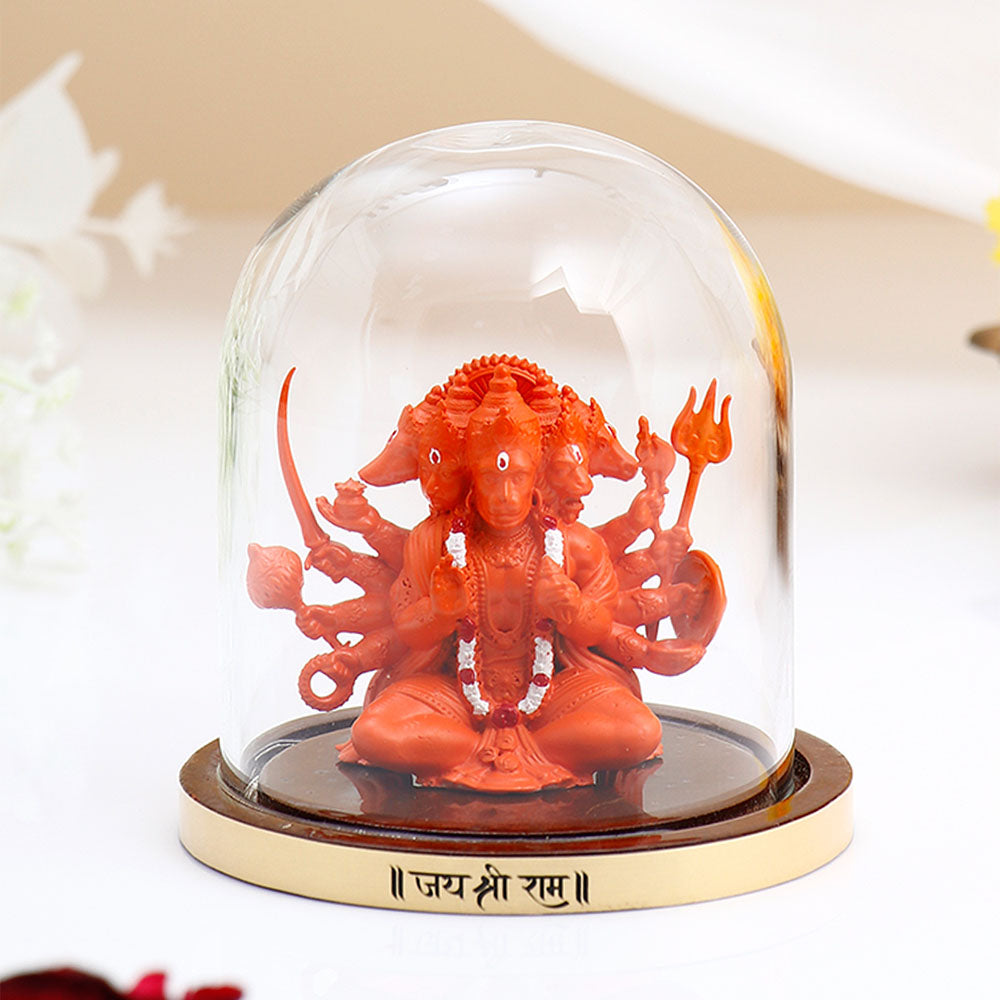 Panchmukhi Hanuman Idol - Orange