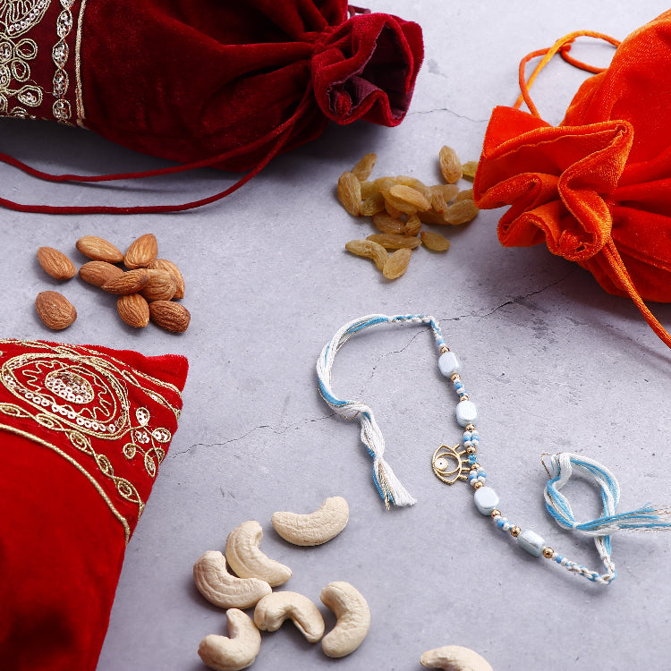 Evil Eye Designer Rakhi with Kaju Badam 100 GM