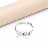 Pearls and Shells Charms Silver Bracelet