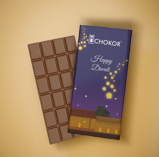 CHOKOR Happy Diwali (Lantern Design) - Mint Flavoured Chocolate Bar