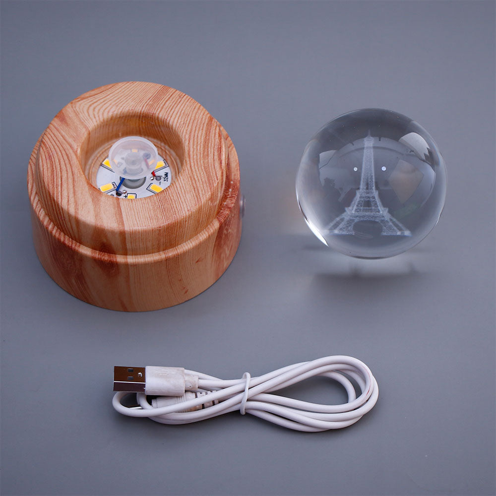 Eiffel Tower Crystal Ball Lamp