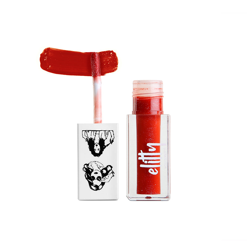 Elitty Jelly Lips- Red Lip Gloss for High Shine, Glossy Finish - Pretty Extra (4ml)