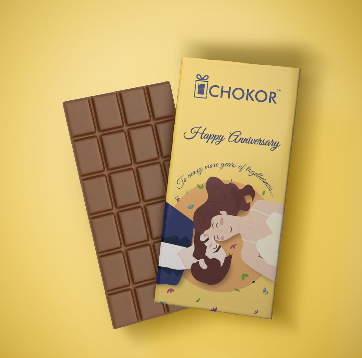CHOKOR Happy Anniversary - Mint Flavoured Chocolate Bar