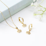 Imperial Crown Pendant Earing Set with Gift Box