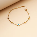 Elegant Evil Eye Golden Bracelet