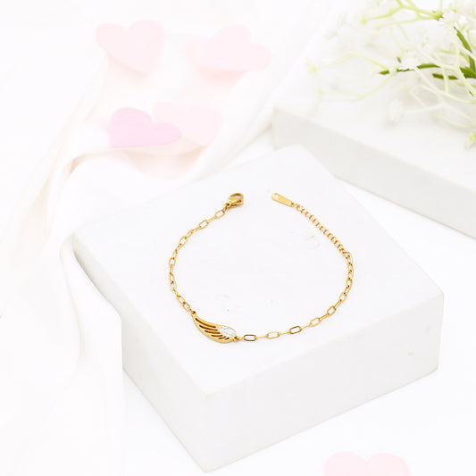 Statement Wings Golden Bracelet