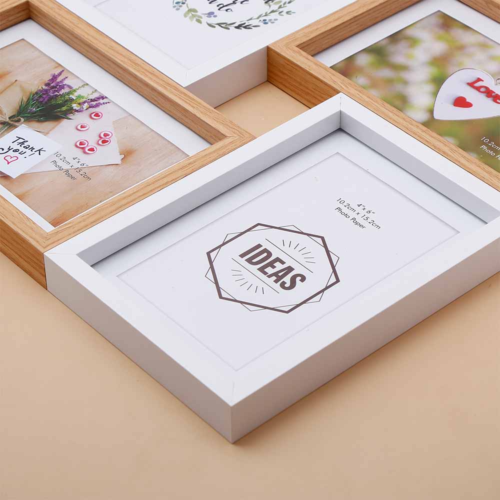 Ivory Brown Multi-Space Photo Frame