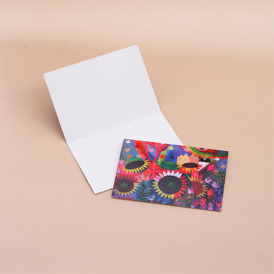 Pack Of 10 Floral Seasons Greeting Card