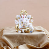 Lord Ganesha Idol with Golden Emblishment