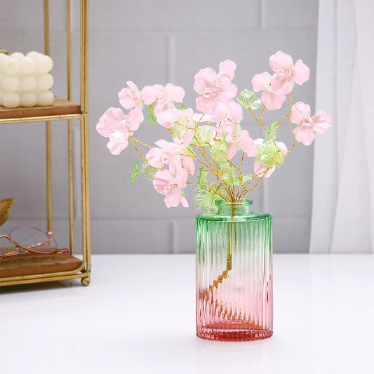 Pink and Golden Accents Cherry Blossom Vase 