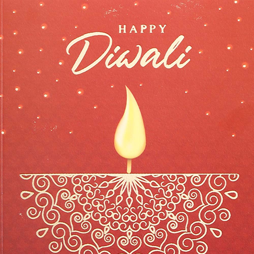 Sophisticated Diwali Seasons Greeting Card Pack Of 10