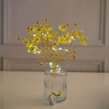 Yellow Blossoms in Crystal Vase