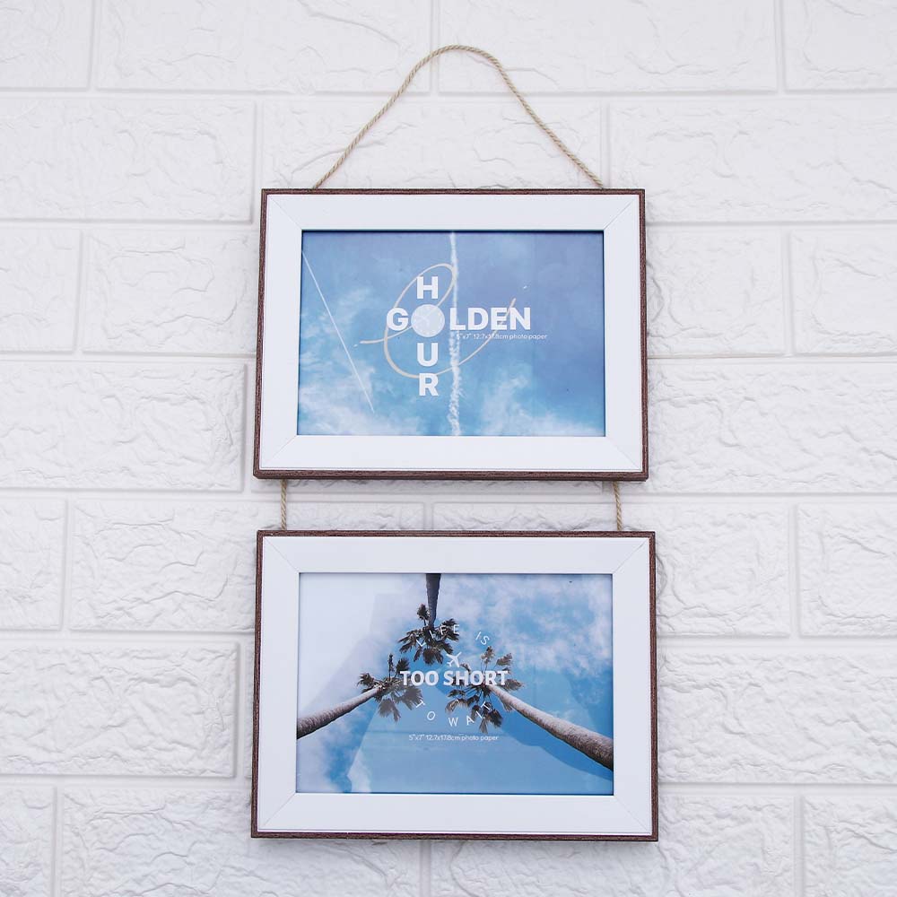 Golden Hour Dual Space Hanging Photo Frame