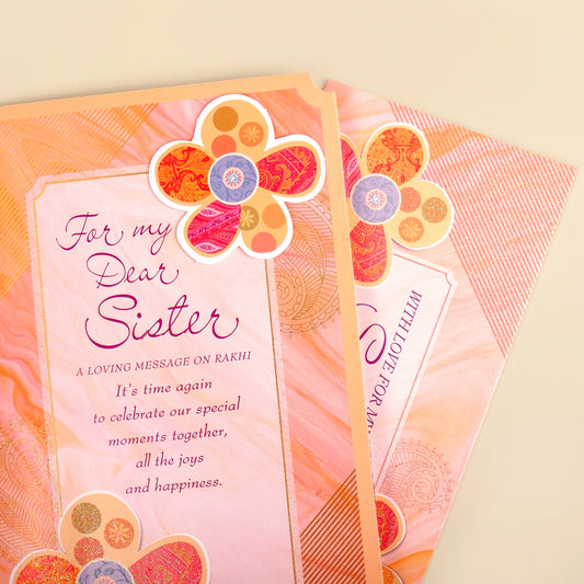 Dear Sister Raksha Bandhan Greeting Card With Envelope