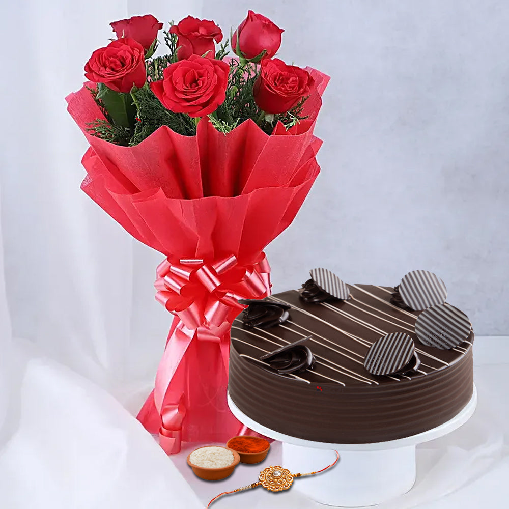Rosy Rakhi Blossoms