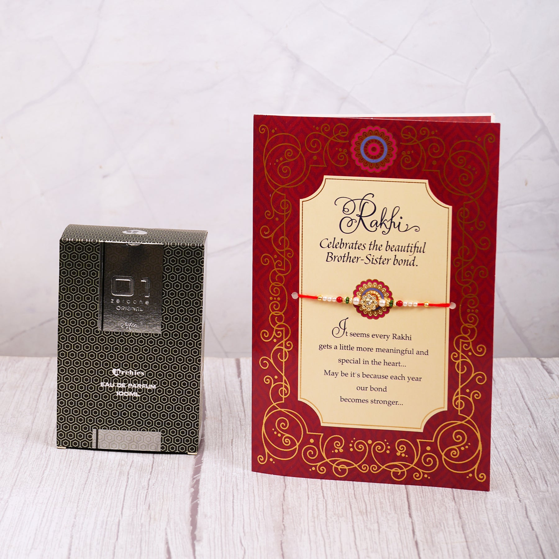 01 Men Perfume with Rakhi Greeting Card