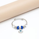 Protective Evil Eye Charms Silver Bracelet