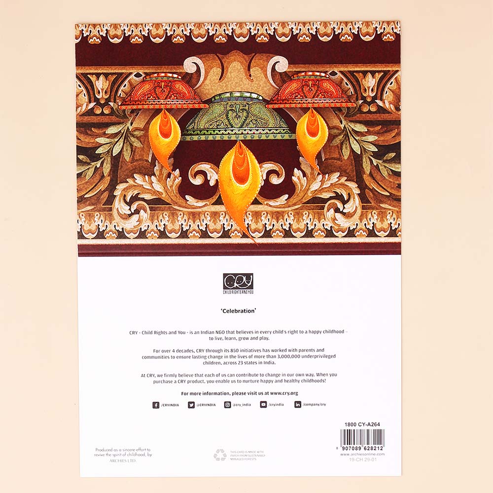 Shubh Diwali Seasons Greeting Card Pack Of 50