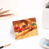 Golden Diwali Seasons Greeting Card Pack Of 10