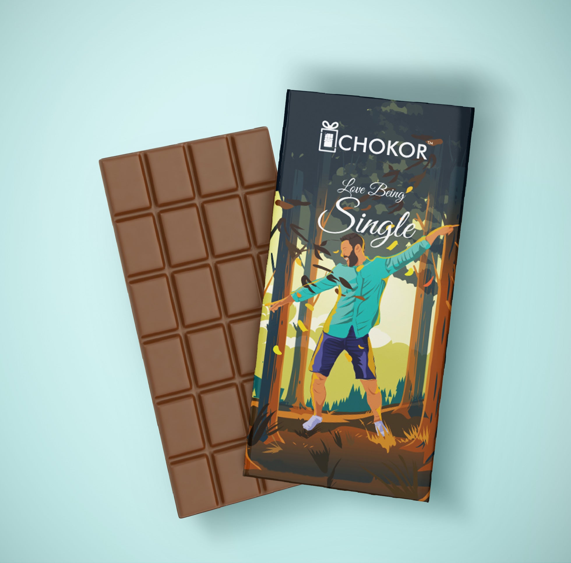 CHOKOR Being Single (Boy) - Milk Chocolate Bar