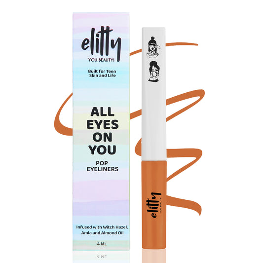 Elitty Orange Matte Pop Coloured Eyeliner - Devil's Advocate (4ml)