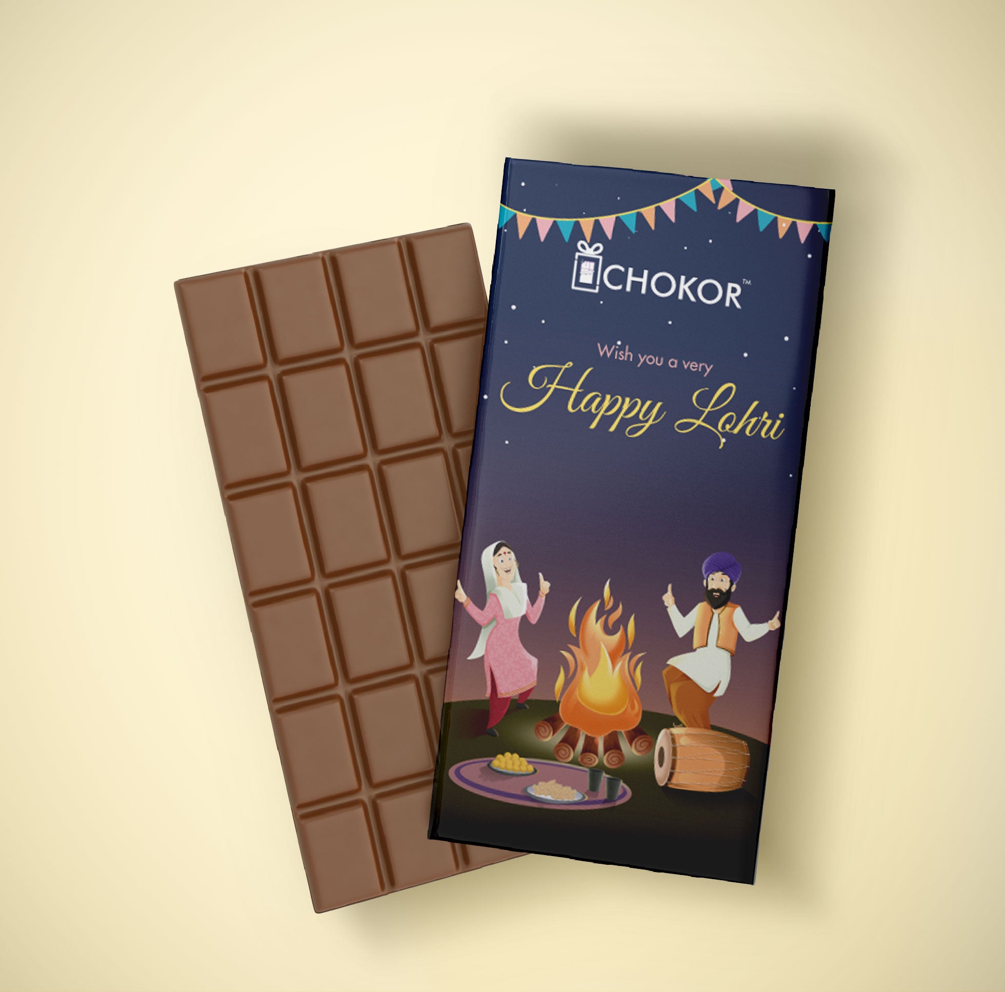 CHOKOR Happy Lohri - Milk Chocolate Bar