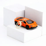 Orange Sports Car Keychain