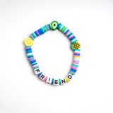 Blue Loop Fruit Bead Friendship Bracelet