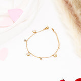 White Flora Golden Bracelet