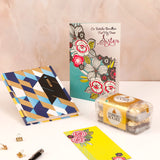 Linear Abstract Notebook with Greeting Card and Ferroro Rocher 200 GM 