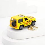 Yellow Safari Jeep Keychain
